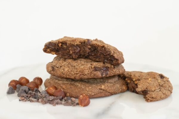 Cocoa Chocolate Chip Hazelnut Cookie Stack