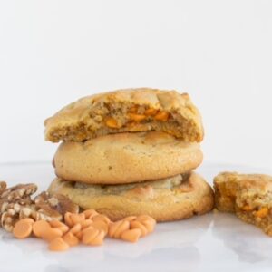 Caramel Chip Walnut Cookie Stack